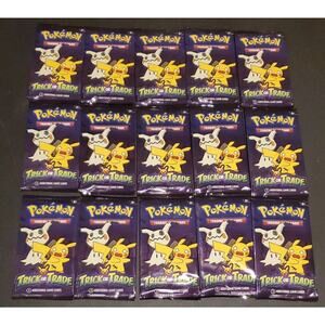 Pokemon Lot Of 15 Trick Or Trade Packs 3 Cards Per Pack